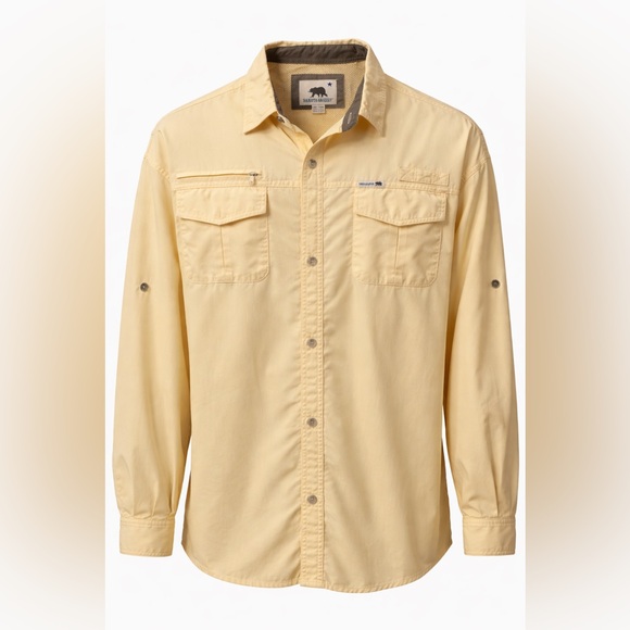 Columbia Other - Dakota Grizzly‎ Yellow Utility Button Up Shirt XXL Outdoor Workwear